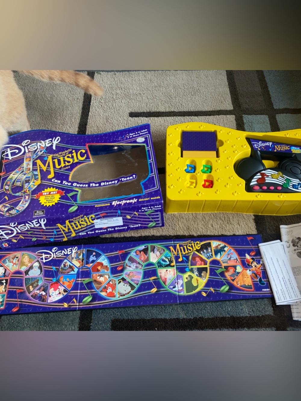 Disney Music Game Console in Yellow with Purple Box Artwork